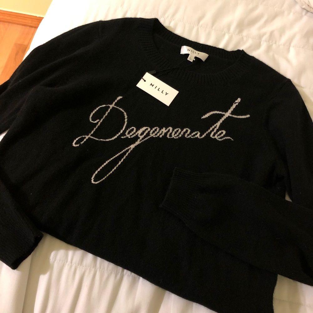 milly degenerate cashmere sweater